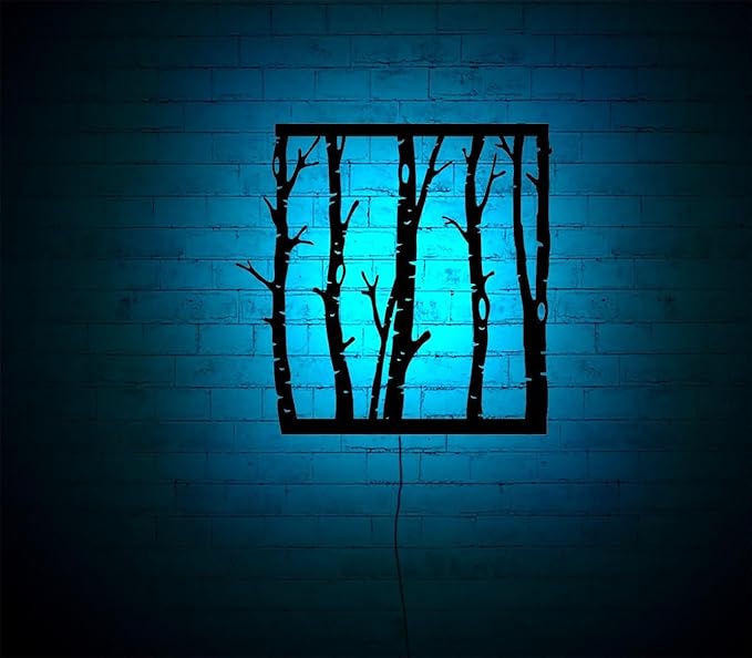 Led Tree Branch Lights For Wall, Tree Branches Lighted-Up Wall Art With Rgb Color Changing Led, Metal Wall Decor, Rgb Lights, Home Decor, Birthday Gift, Personalized Gifts, 6 inches