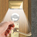 Key Light Door Light, Small Motion Sensor Light with 4 LED Bulbs, Battery Powered Night Lights for Hallway, Stairway, Kitchen, Closet, Bedroom (Gold)