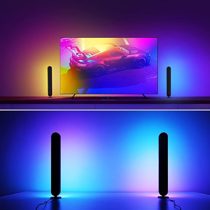 ThreeH RGB Light Bar LED Table Lamp for Gaming TV Backlight Ambient Lighting USB Powered with APP and Remote Control Colors Music Sync
