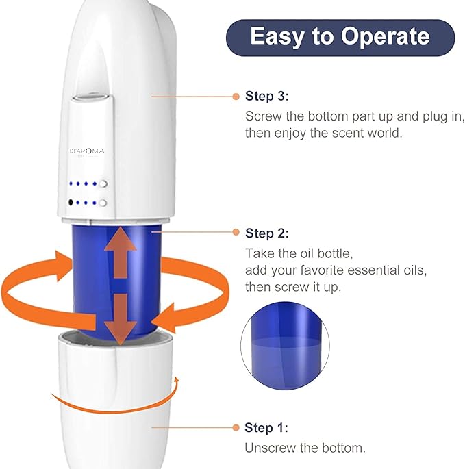 Di'Aroma Plug in Waterless Diffuser with Free My Way Zen- Fragrance, Waterless Diffuser for Essential Oil, Wall Plug in- Up to 500 Sq.Ft | Essential Oil Aromatherapy Diffuser (White)