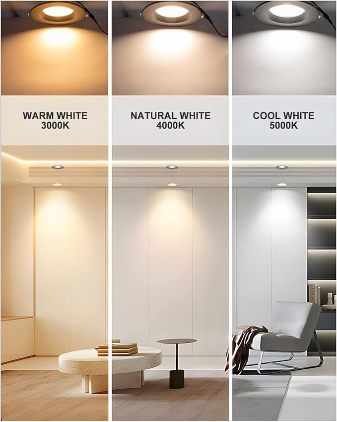 Lightdot 6 Inch Recessed Lighting 24 Pack Black, 12W Dimmable LED Downlight 3CCT Selectable (3000K/4000K/5000K), Anti-Glare Slim Canless Ceiling Light