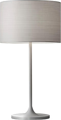 Adesso Table Lamp with Scratch Proof and Corrosion Resistant Body - Perfect Lighting for Bedroom and Living Room Decor, Matte White