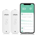 WiFi Thermometer, Humidity Meter with Smart Alert, Data Storage and Calibration, Temperature and Humidity Monitor for Bedroom, Baby Room, Warehouse, Cellar, Greenhouse, White 2 Pack