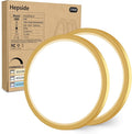 hepside 2Pack Dimmable Flush Mount Ceiling Light Fixture Golden, 3CCT Selectable 3000/4000/6500K Ceiling Lamp, 7.5INCH 15W 1500LM Low Profile Light for Bedroom, Kitchen, Bathroom, Hallway