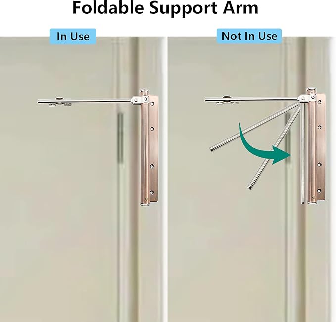 Heavy Duty Automatic Door Closer - Safety Spring Closer for Storm and Steel Doors, Adjustable Closing Speed, Smooth and Quiet Operation