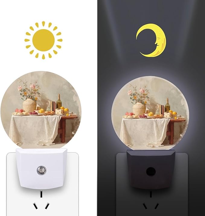 Plug in Night Light with LED & Smart Light Sensor, The Ideal Home Auto-On/Off Night Lights Plug Into Wall for Bedroom, Bathroom, Hallway, Stairway