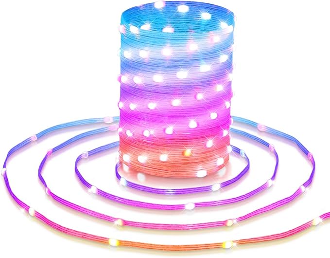 String Lights, 50ft 150 LED Lights Color Changing String Waterproof, 200+ Preset Scene Modes, Smart App & Remote for Indoor Outdoor Christmas Decoration Party Holiday Home Bedroom Patio Decor
