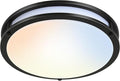hykolity 16 inch Dimmable LED Flush Mount Ceiling Light, Oil Rubbed Bronze, 36W, 2200LM, 2.7/3/3.5/4K/5K Adjustbale, 120°Light Angle, CRI90, Ceiling Lamp for Bedroom, Kitchen, Office,ETL Listed