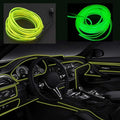 El Wire Neon Light Interior Car Light, Ambient Lighting Kits for Xmas Halloween Christmas Car Interior Decoration(5m/16ft, Fluorescent Green)