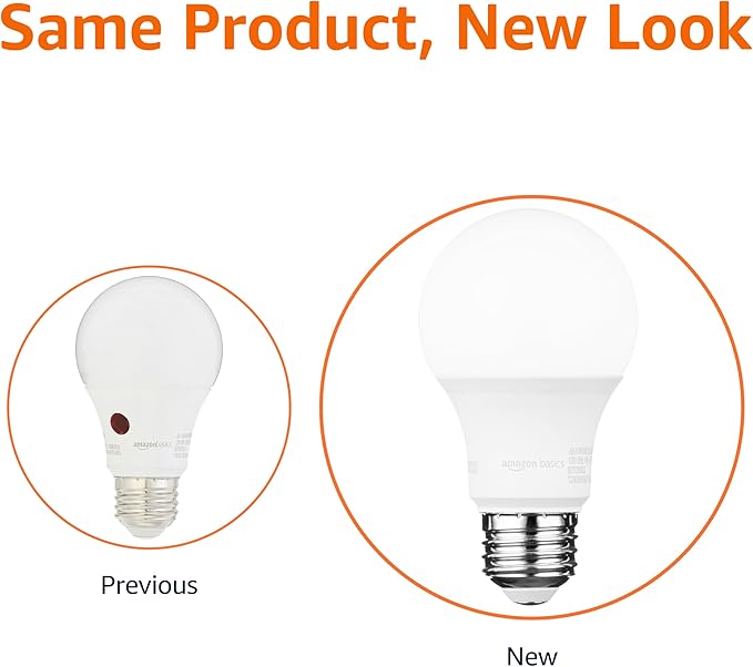 Amazon Basics A19 Dusk to Dawn Sensor LED Outdoor Light Bulb,60W Equivalent,Energy-Efficient 9W,Daylight 5000K,E26 Base,10,000 Hours,2 Count (Pack of 12)