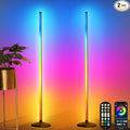 LanAqua Corner Floor Lamp, Smart RGB LED Corner Lamp,16 Million Colors Changing LED Floor Lamp with App Control,Music Sync & Timer Mood Lighting for Living Room,Smart Floor Lamp-2PK