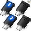 Frienda 2 Pieces Mini USB LED Light, Car LED Interior Lighting 5v Smart USB Atmosphere Light, Laptop Keyboard Office Decoration Night Lamp, Adjustable Brightness, 8 Colors (Type C)