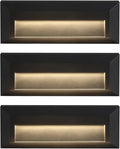 ZONK LED Outdoor Indoor Step Lights, Line Voltage 110-240V 2W Landscape Stair Lights, 9 Inch Non-Dimmable 3000K IP65 Waterproof Stairway Lighting, LED Deck Light, Retaining Wall Lights, Pack of 3