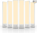 6 Pack Under Cabinet Lights Wireless, 32 LED Motion Sensor Light Indoor Rechargeable Magnetic Closet Lights Battery Operated, Under Counter Lights for Kitchen, Wardrobe, Stairs, Warm Light