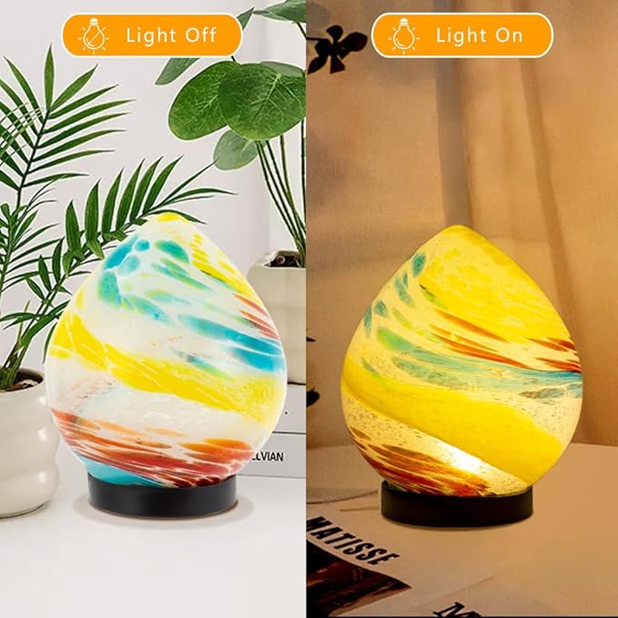 Solar Lanterns Outdoor, Solar Glass Lights, Waterproof Led Table Lamp for Garden Yard Tree Home Xmas Decoration