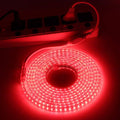 LED Light Strip Kit, AC 110-130V Flexible Waterproof Rope Lights, 82ft 5050 60 LEDs/M for Indoor Outdoor Commercial Lighting Decoration, Accessories Included, Red