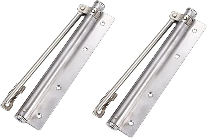 Automatic door closers,2Pcs Spring Loaded Door Closer,Automatic Adjustable Door Closing Mechanism,Stainless Steel Gate Closer,Durable Door Hardware For Office Door Home Improvement For Home Door (6 Co