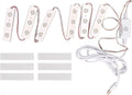 LED Makeup Mirror Light, 2 Strings USB Plug in Strip Light with Adjustable Brightness, 4000 to 5000K Color Temperature ABS Material for Vanity Mirror (6 Series)
