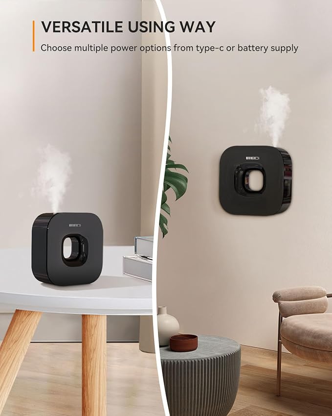 MEIDI Waterless Essential Oil Diffuser - Bluetooth Cordless Aromatherapy Diffuser with App Control