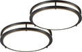 DLLT 2Pack Flush Mount LED Ceiling Light: 13 Inch 5CCT (3000K-6000K) & Dimmable Ceiling Light Fixtures for Bedroom Hallway - 24W Modern Black Super Bright Kitchen Lighting Fixtures Ceiling
