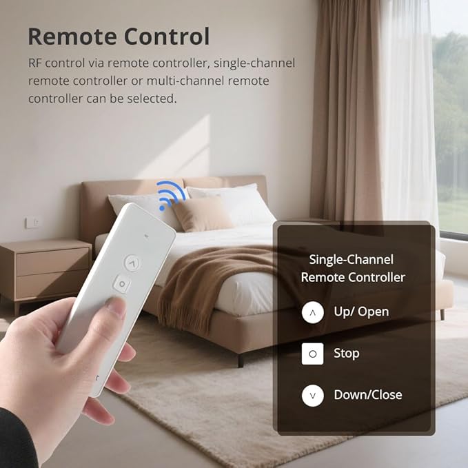 WiFi Smart Curtain Track, Electric Curtains with Remote Compatible with Alexa & Google Home, Tuya App Control, Motorized Track for Automatic Curtains (8.1M (318.9inch))