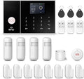 PGST WiFi Alarm System for Home Security,DIY Door Alarm Sensors,Tuya App Remote Control,Compatible with Alexa&Google for Villa,Apartment,Cabage,No Contract Fee