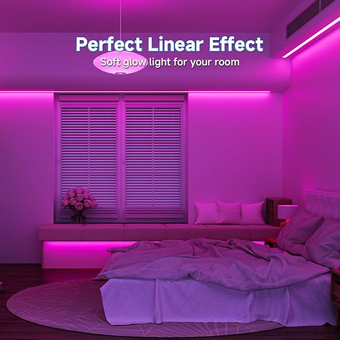 BTF-LIGHTING FCOB COB FOB LED Strip Lights 5V USB Powered 3.28FT 320LEDs Purple Color 8mm Width Dimmable CRI 90+ with 3M Tape Flexible High Density for 3D Printer TV Backlight PC DIY Decor