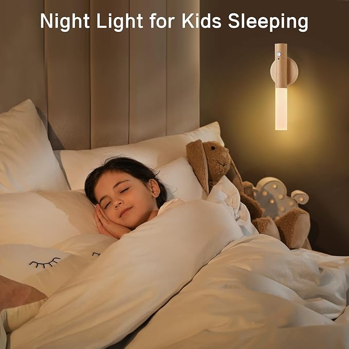 Montford Wall Sconces Set of Two Battery Operated, Motion Sensor Night Light Magnetic Wall Light Rechargeable Wall Sconce, Peel and Stick Sconce Lights for Hallway