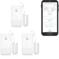 YoLink Smart Wireless Thermometer Hygrometer, 3-Pack, Wide Temp Range for Freezer, Fridge, Green House, Pet Cage, App Alerts, Emails, Text/SMS alerts, 5 Years Battery Life- Hub Required
