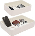 Nightstand Organizer Tray PU Desk Catchall Tray for Cologne, Perfume, Keys, Wallet, Phone, Watch, Jewelry & Sunglasses