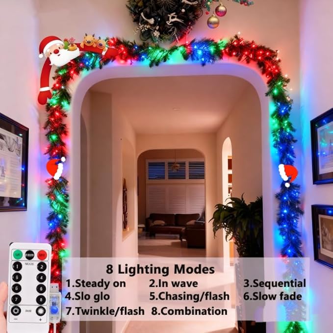 USB Fairy Lights Plug in, 33 Feet 100 LED Twinkle String Lights with Remote and Timer, Waterproof 8 Modes for Bedroom Indoor Wreath DIY Party Wedding Christmas Holiday Decoration(2 Pack Multicolor)