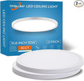 15.8 Inch Dimmable Large LED Flush Mount Ceiling Light 2 Pack, Low Profile Ceiling Light with 3 CCT (3000K/4000K/5000K), 5%-100% Dimming, Ultra-Thin 0.8", 32W 3200LM for Bedroom, Kitchen & Office