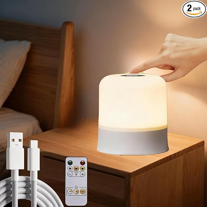 Egg Light for Nursery 3 Colors Baby Night Light Rechargeable Table Lamp Small Cordless Table&Bedside Lamp Eye Caring Dimmable LED Touch Egg Night Light for Kids Christmas Gifts