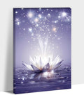 GUTTATY Zen Floral Canvas Wall Art, Water Lily Bloom Picture, Lotus Flower Canvas Art Print, Spiritual Zen Wall Picture, Meditation Spiritual Zen Flower Print for Yoga Spa Spiritual Room 32x48 inch
