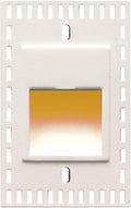WAC Landscape Lighting, LEDme 120V LED Vertical Invisible Trim Step and Wall Light 1800K Amber Built-in LED in White