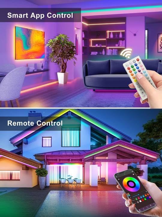 32.8ft RGB LED Neon Rope Lights with App, Remote Control, IP65 Waterproof Neon Light Strip Outdoor Indoor, DIY Design Flexible Led Strip Lights for Bedroom Essentials, Gaming Accessories