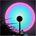 Jensense Rainbow Sunset Projector Lamp Unique Blue Pink Glow Create Magic Aurora Like Ambiance on Wall Ceiling Mood Lighting Home Decor Photography Relaxation