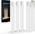 12-Pack Under Cabinet Lighting with 2 Charging Stations, 8-in Rechargeable Motion Sensor Light Indoor, 3 Color Dimmable Closet Light, USB Stick on LED Magnetic Under Counter Lights for Kitchen