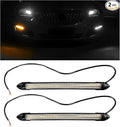 2 PCS Exterior Car LED Lights, 9.5 Inches Flexible LED Daytime Running Light Strip, Waterproof 12V Headlight Sequential Flowing Turn Signal for SUV Truck RV, Car Accessories