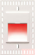 WAC Landscape Lighting, LEDme 120V LED Vertical Invisible Trim Step and Wall Light Red Built-in LED in White
