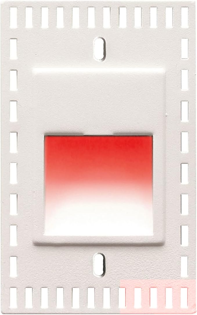 WAC Landscape Lighting, LEDme 120V LED Vertical Invisible Trim Step and Wall Light Red Built-in LED in White