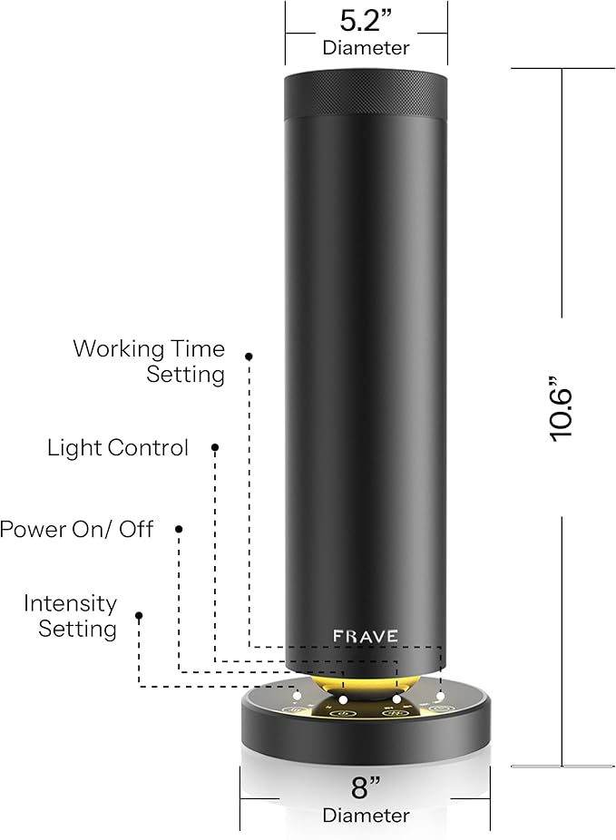 Tower Waterless Scent Diffuser & Oil Kit, 2000 Sqft Coverage, Hotel Diffuser with Bliss & Santal Aroma Oil for Large Room, Home Office, Hotel, Remote & App Control Cold Air Machine, Onyx
