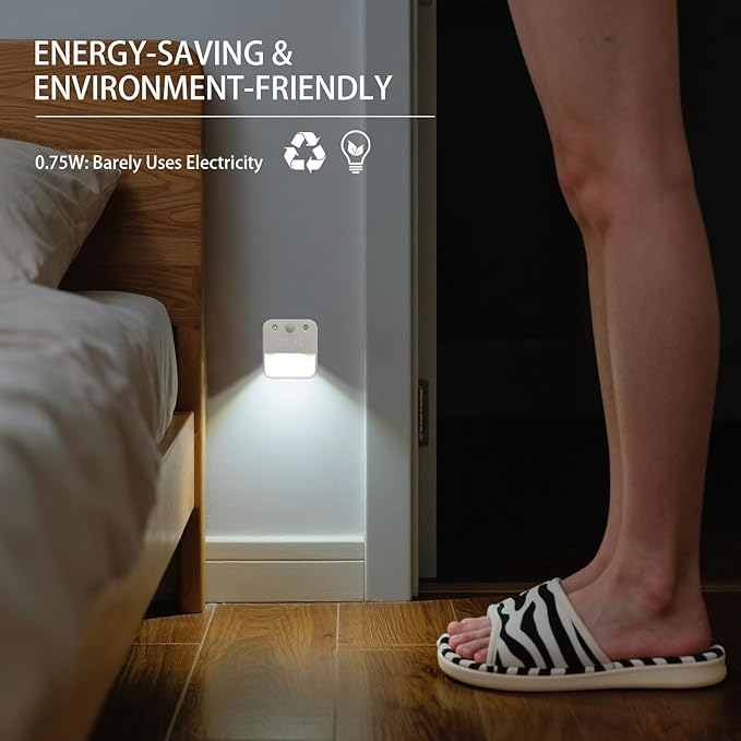 SX.man&sog Motion Sensor Light Indoor,3 Colors Temp Adjustable Motion Light Indoor with Time Display Ideal Night Lights for Bedroom,Kitchen or Bathroom (1 Pack)