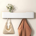 Coat Rack Wall Mount Entryway Organizer Modern Key Holder Wall Mount with Wooden Shelf Entryway Hooks for Bedroom Kitchen Hallway Bathroom for Hanging Coats Hats Dog Leashes Bags Towels
