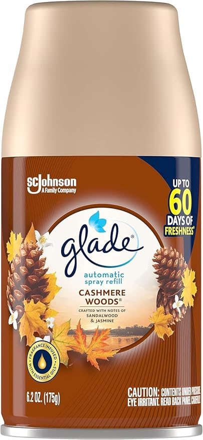 Glade Automatic Spray Variety Pack, 6.2 oz, Aqua Waves, Cashmere Woods & Clean Linen, 8 Ounce (Pack of 1)