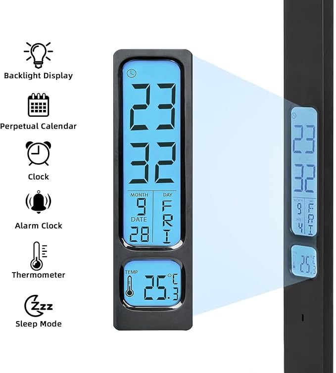 Desk Lamp with Wireless Charger, USB Charging Port, Smart Display Clock, Adjustable Brightness and Color Temperature, Touch Control Desk Light for Office and Bedroom