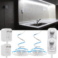 DGD Under Cabinet Lights - Plug-in Motion Sensor LED Strip Lights Indoor with UL FCC Approved Adapter, Dimmer and Timer for Kitchen Cabinet, Stairway, Bedroom 2 Pack