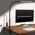 LED Desk lamp with Clamp, Eye Caring Clip,Desk Lamps for Home Office, Desk Light 3 Modes 10 Brightness, Long Flexible Gooseneck Led Lamp Office Lamp with USB Adapter