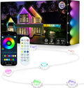 Permanent Outdoor Lights,Smart RGB Outdoor Lights with Remote APP Control, 100 Ft with 72 LED IP67 Waterproof Outside Light for House for Holiday, Party, Dailyy(unconnectable)