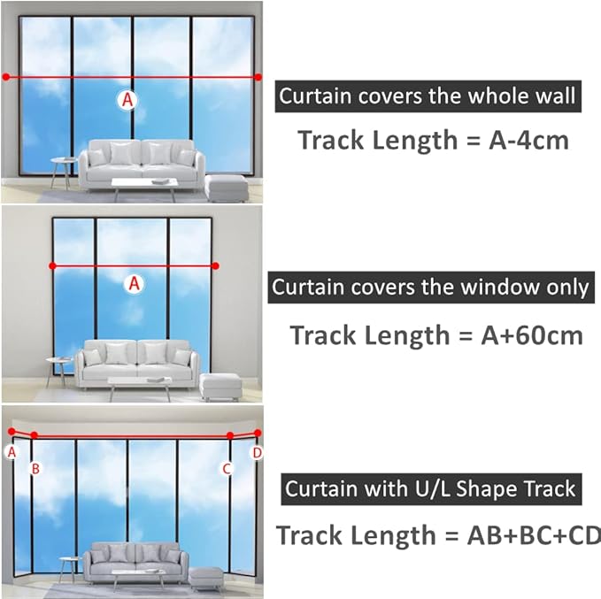 Smart Curtains System, Electric Curtain Track Works with Apple Homekit, Automatic Curtain Opener with Electric Curtain Tracks, Compatible with Alexa Google Home Apple Home (3.1M (122 inch))
